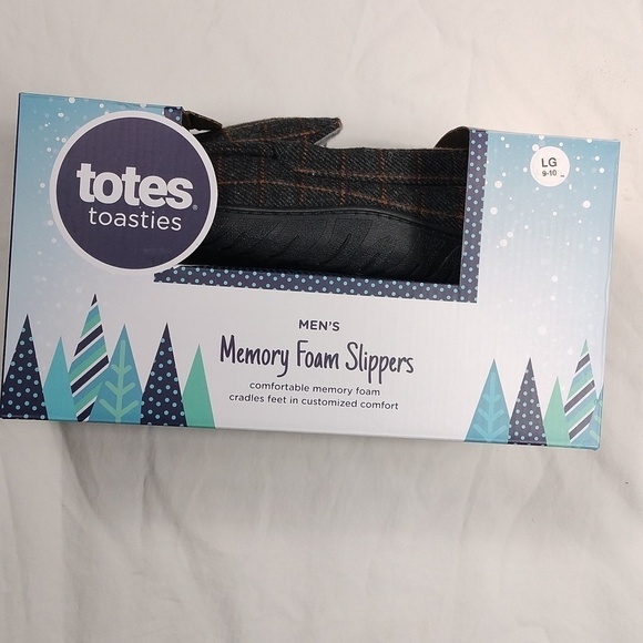 NIB Totes Toasties mens slippers size 9-10 - Picture 1 of 8